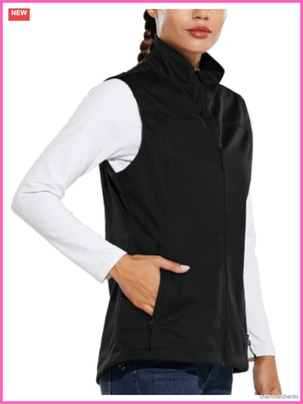 Women's Lightweight Running Vest Sleeveless Softshell Jacket Windproof